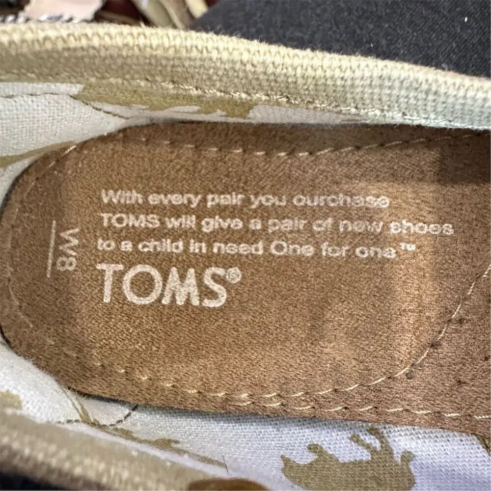 TOMS Women's‎ Alpargata Slip-On Shoes Beige Size 8 Casual Flats - Picture 11 of 12